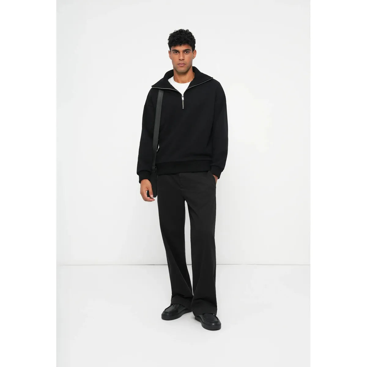 Drykorn Kailep Black Half Zip Sweatshirt