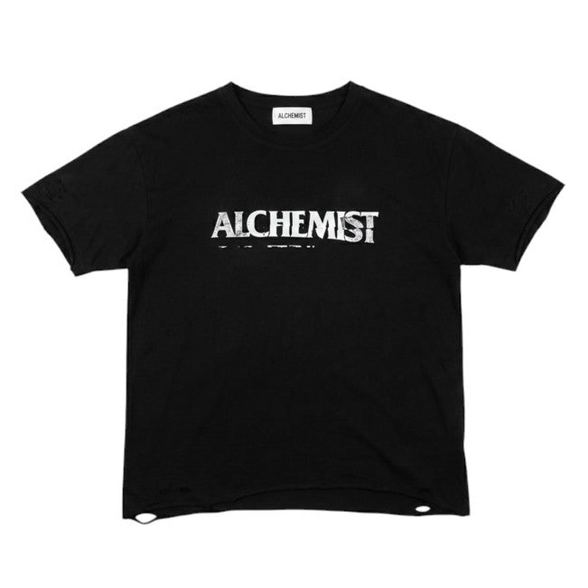 Alchemist Jet Black Distressed Logo T-Shirt