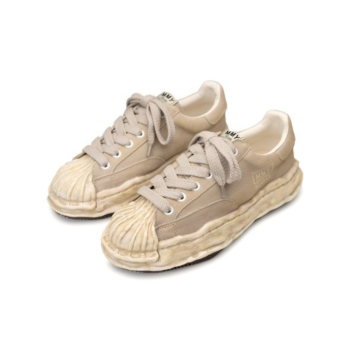 Maison Mihara Yasuhiro Beige Suede Blakey Sneakers