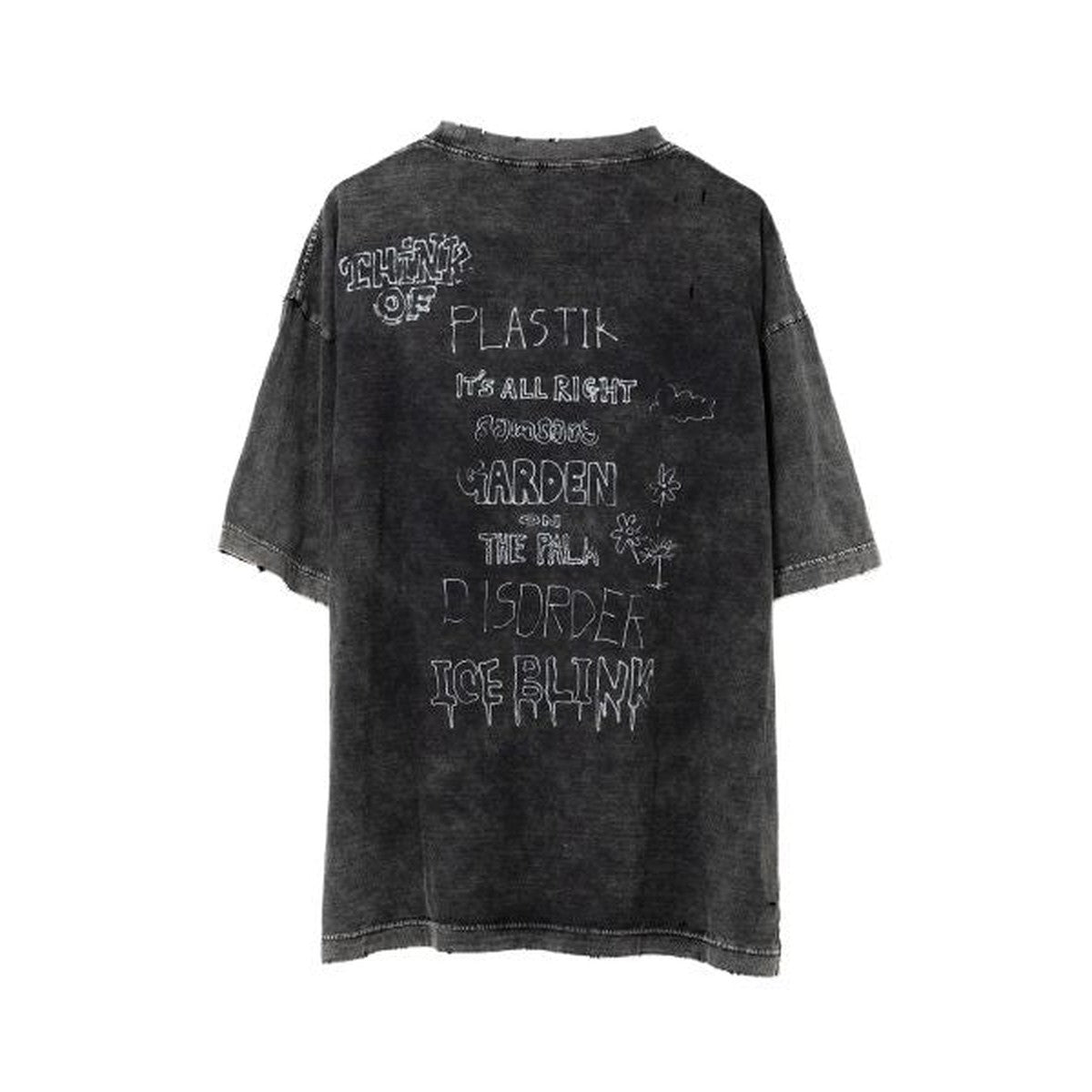 Maison Mihara Distressed Cat Print T-shirt