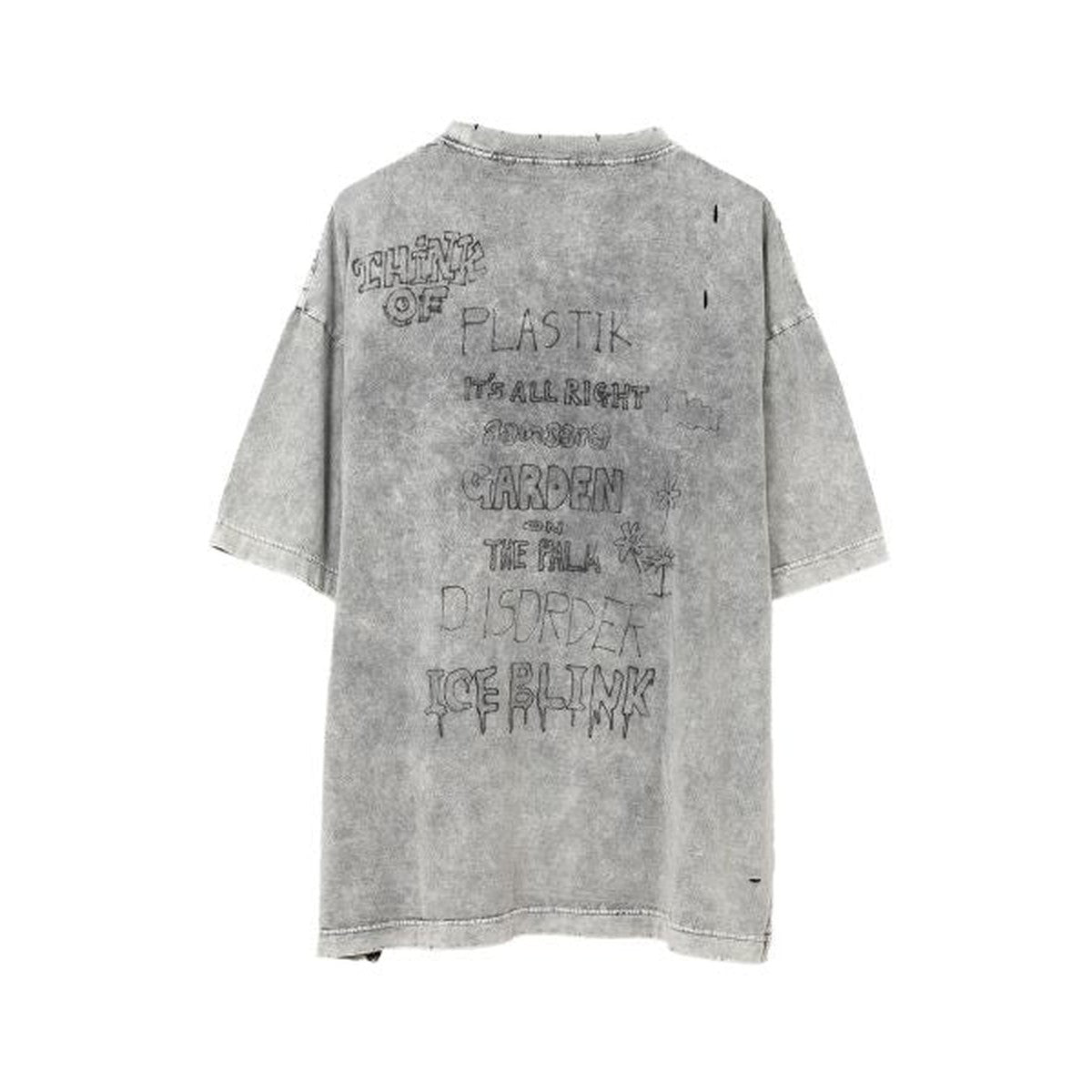 Maison Mihara Distressed Cat Print T-shirt