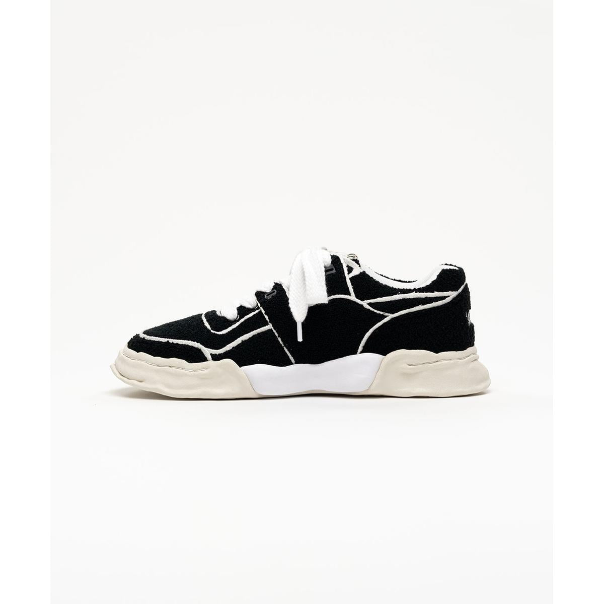 Maison Mihara Yasuhiro "PARKER" Black Chenille Embroidey Canvas Low-top Sneaker