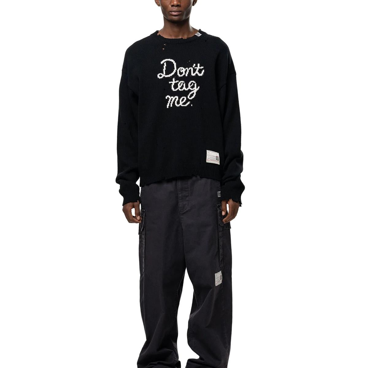 Maison Mihara Don't Tag Me Jacquard Knit Sweater