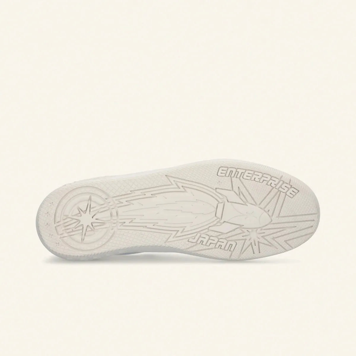 Enterprise Japan Jupiter Rocket Sneakers in White Leather with Black and Daino Details