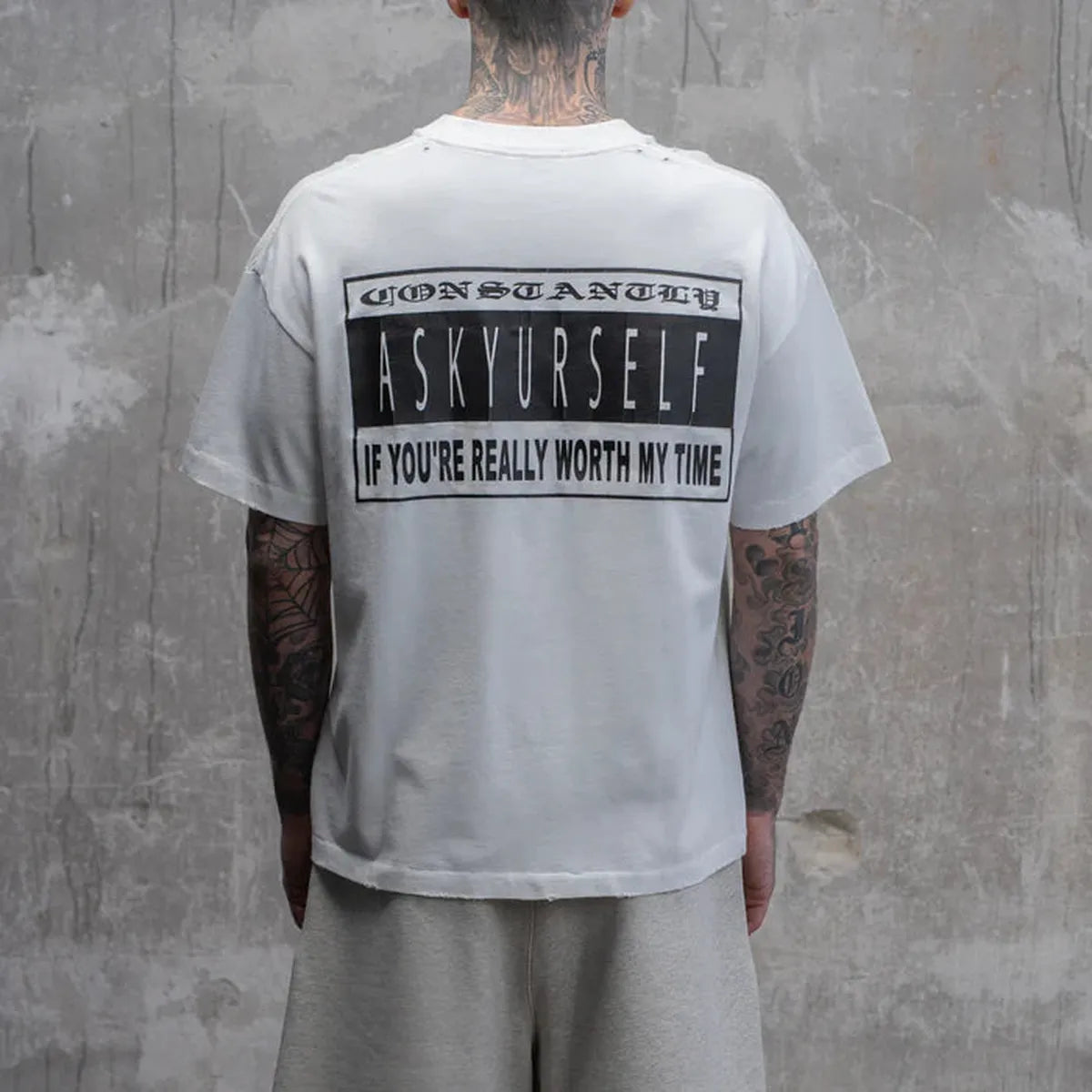 ASKYURSELF Parental T-Shirt in Vintage White