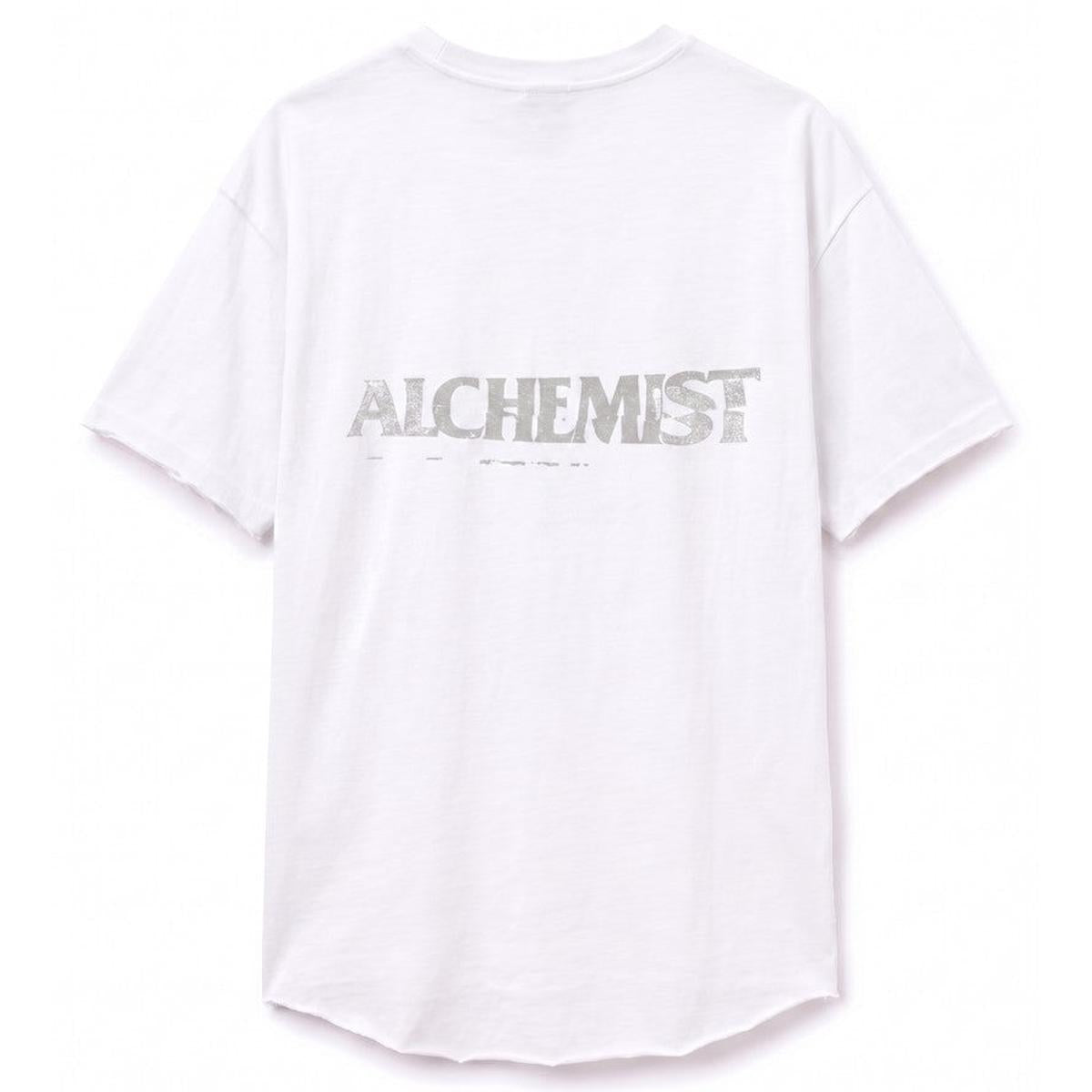 Alchemist Distressed Logo T-Shirt in Optic White
