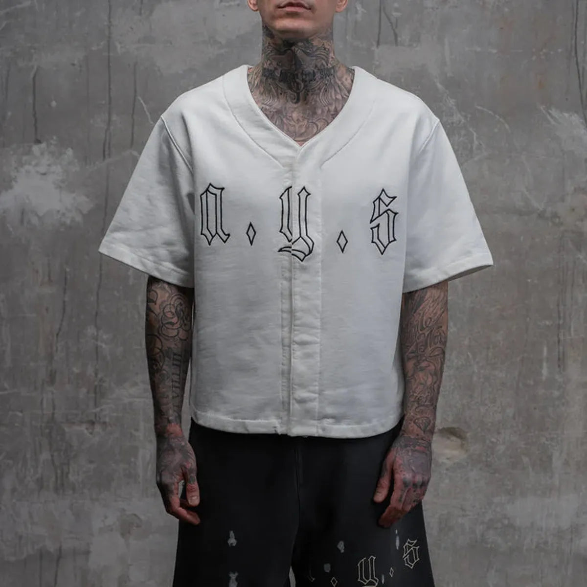 ASKYURSELF AYS LA Baseball Shirt in Ecru