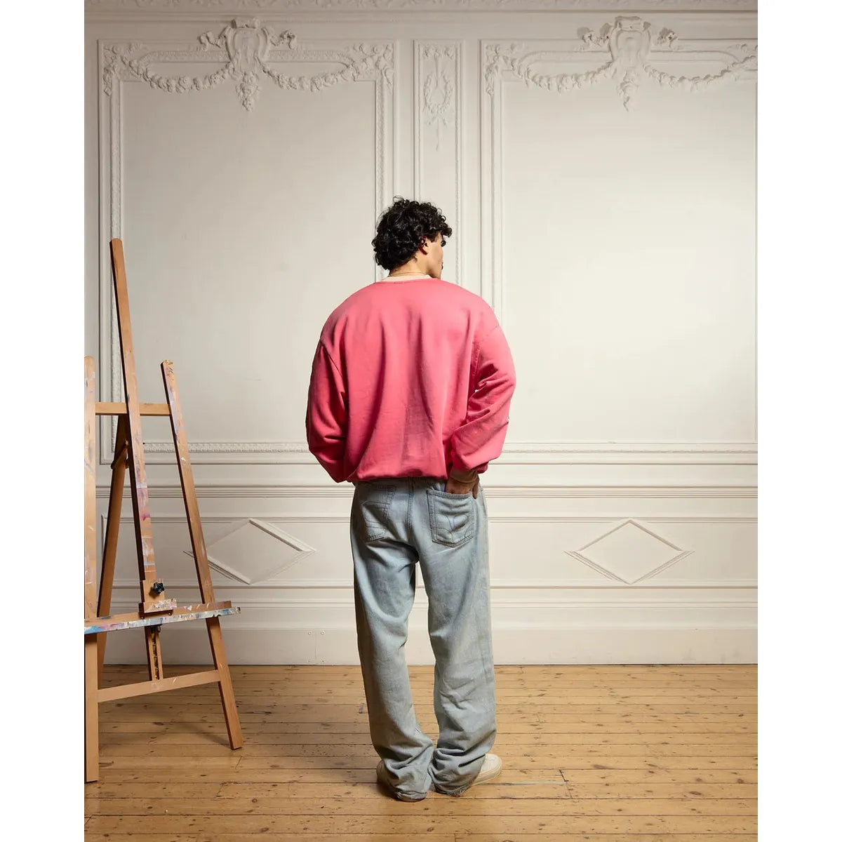 Duke + Dexter DR4 Racing Patch Red + Oat Marl Sweatshirt