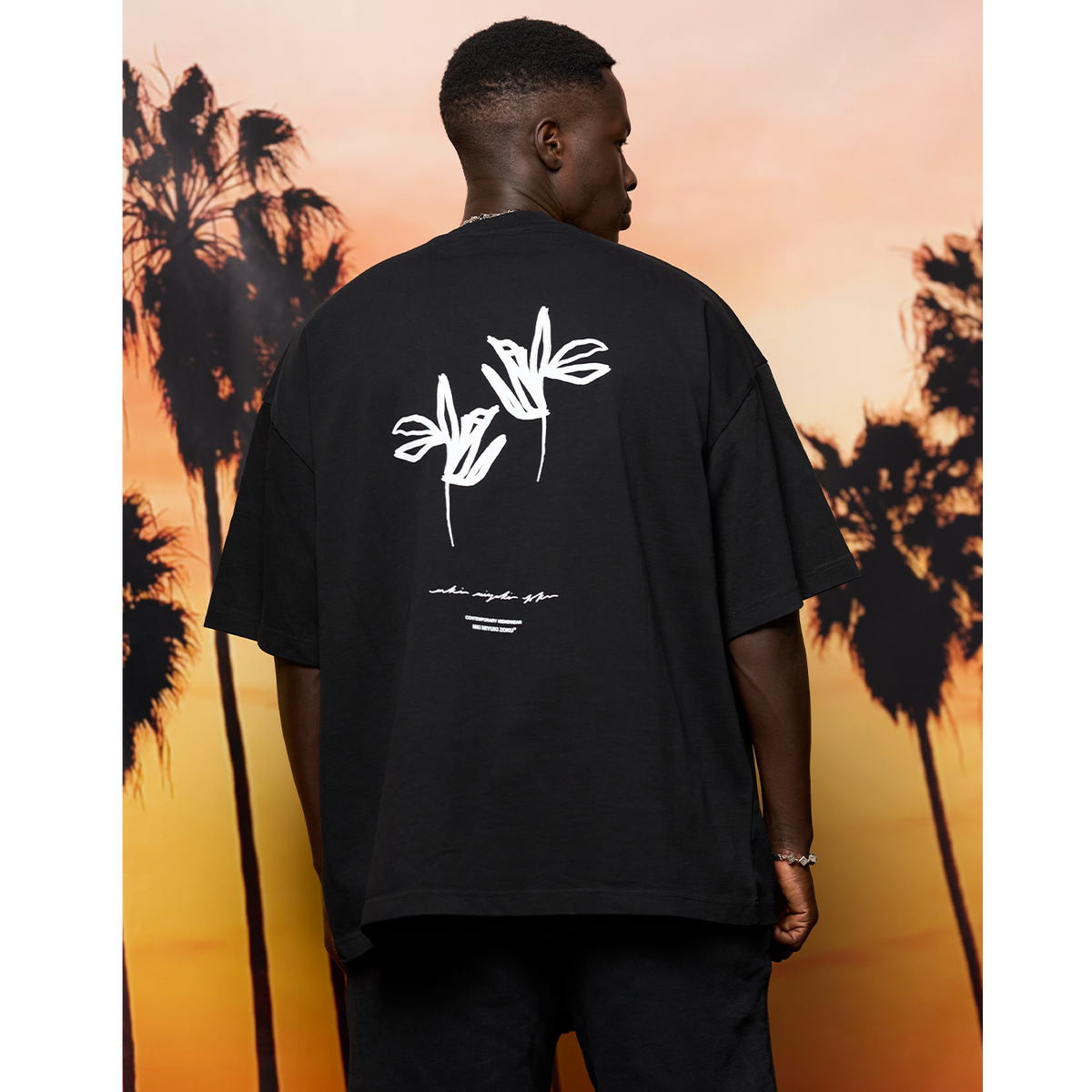 MKI BLACK INK FLOWER T-SHIRT