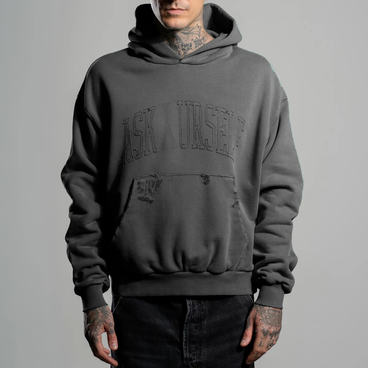 ASKYURSELF - VINTAGE COLLEGE HOODIE