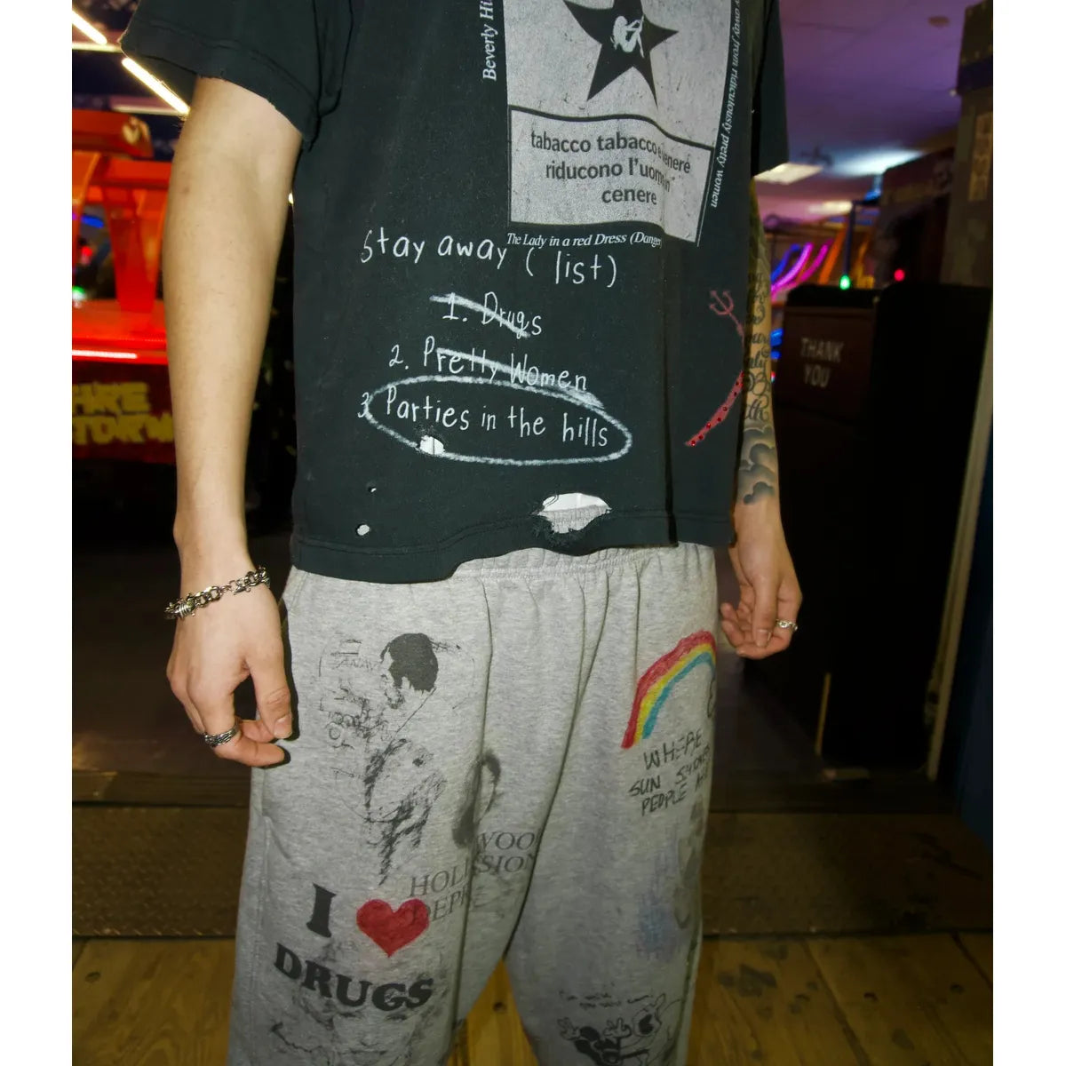 AMIS ET FLEURS Sketchbook Grey Sweatpants