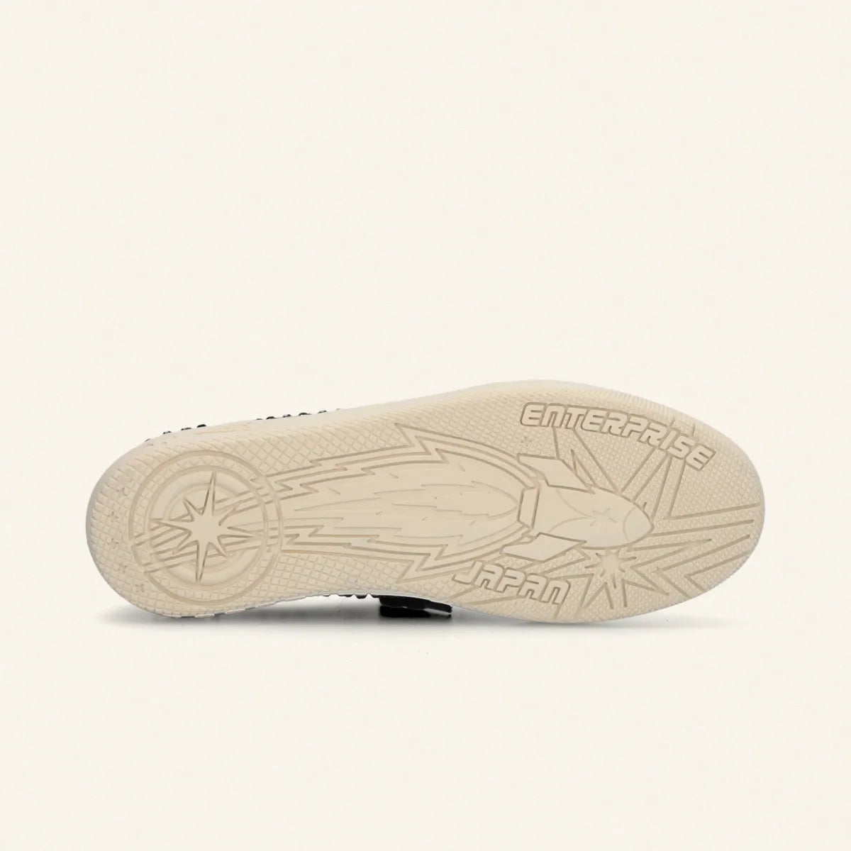 Enterprise Japan Jupiter Rocket Suede White Sneakers With Studs