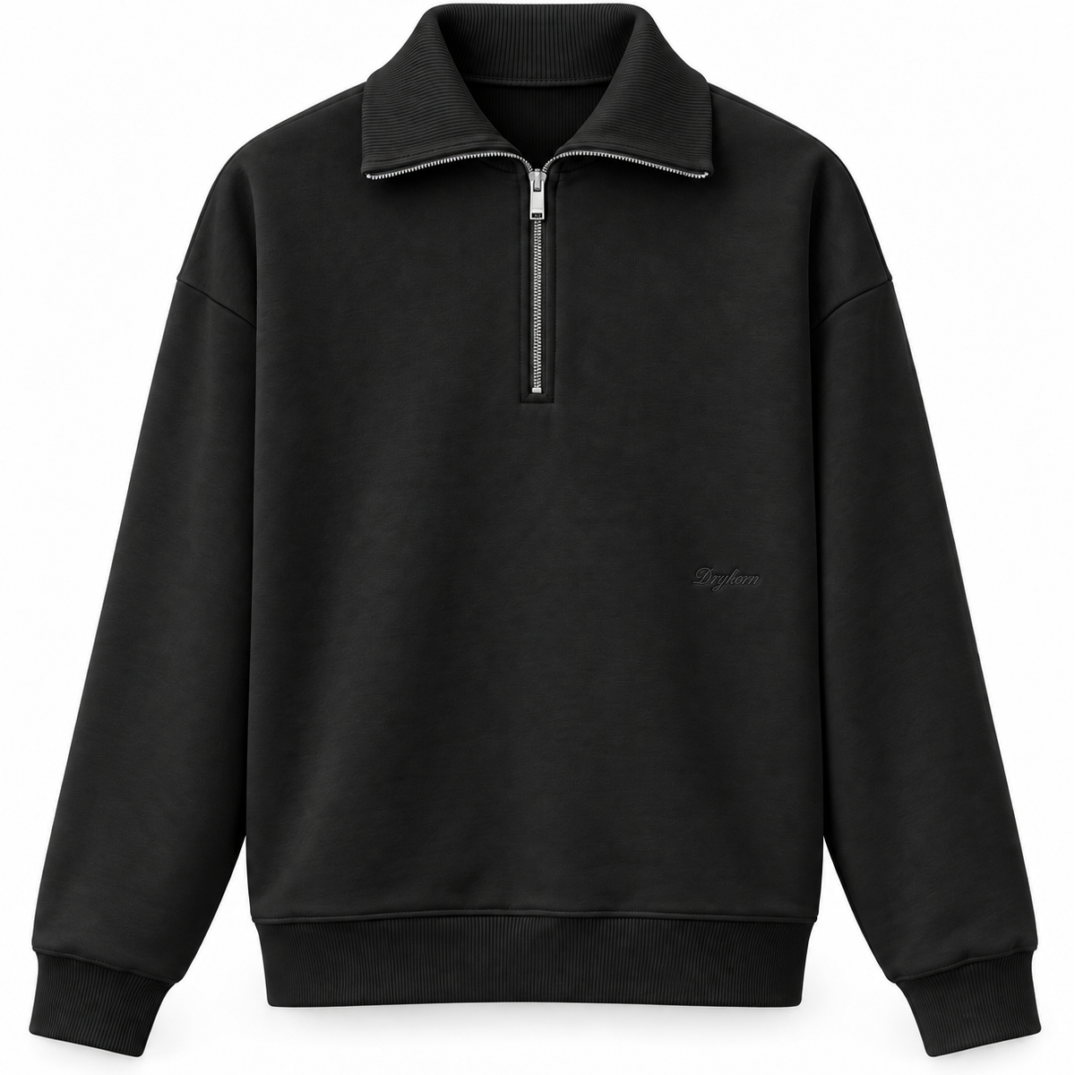 Drykorn Kailep Black Half Zip Sweatshirt