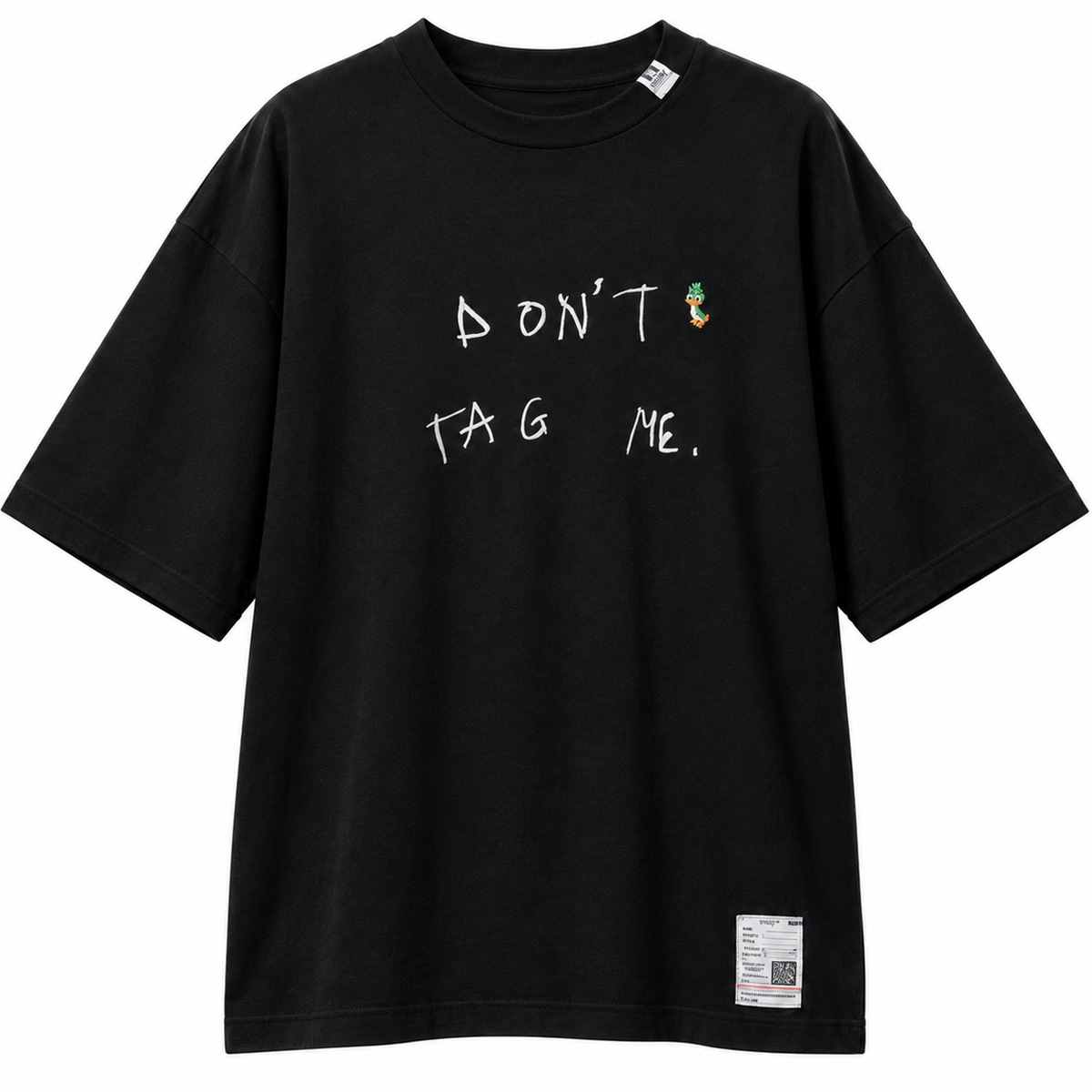 Maison Mihara Yasuhiro Don't Tag Me T-Shirt in Black