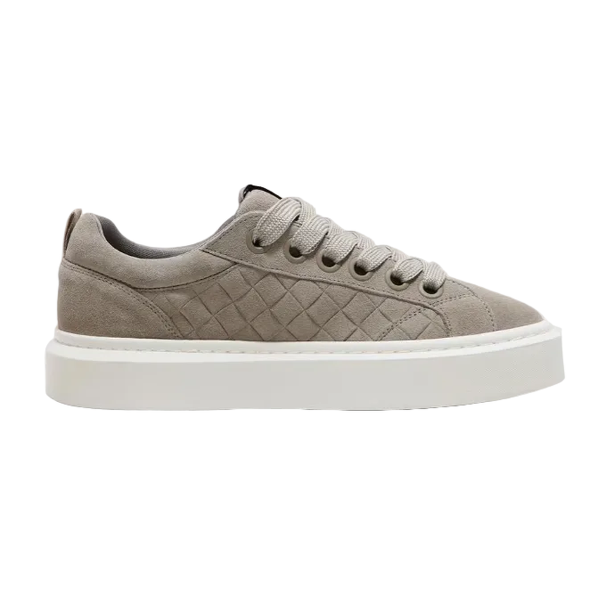 Cleens Ace Woven Suede Sneakers in Dune