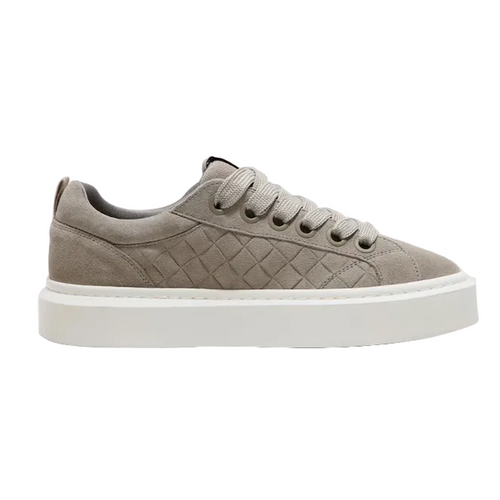 Cleens Ace Woven Suede Sneakers in Dune