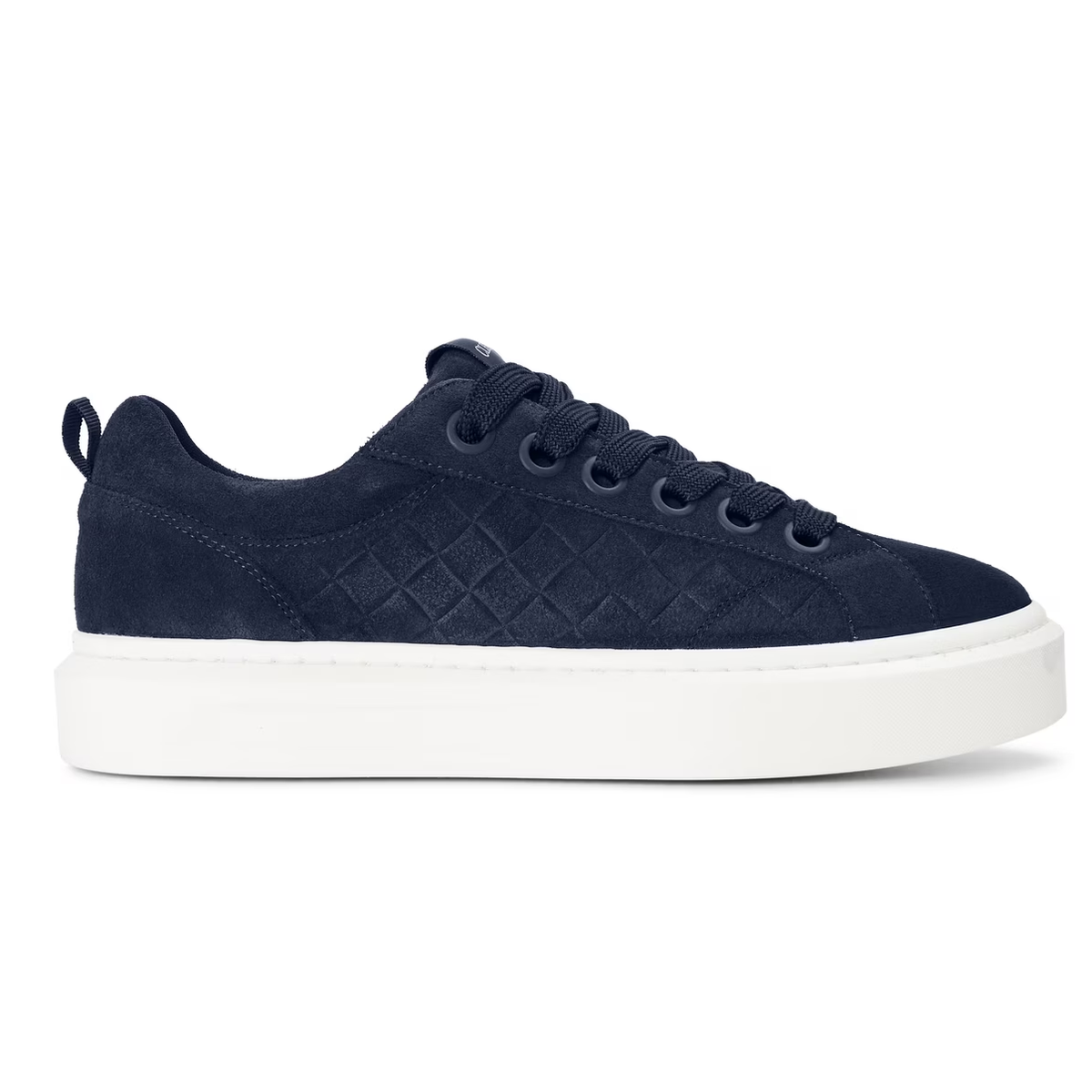 Cleens Ace Woven Suede Sneakers in Midnight