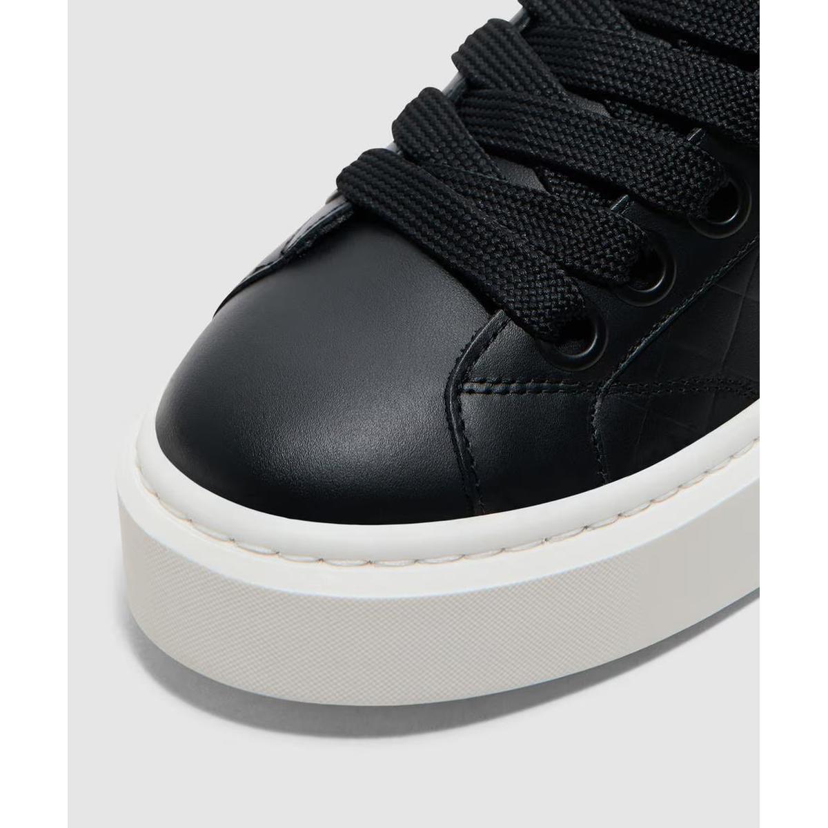 Cleens Ace Woven Leather Sneakers in Phantom