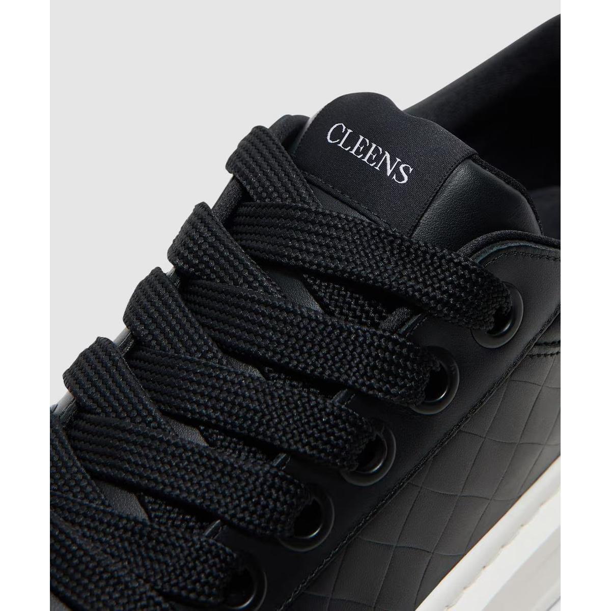 Cleens Ace Woven Leather Sneakers in Phantom