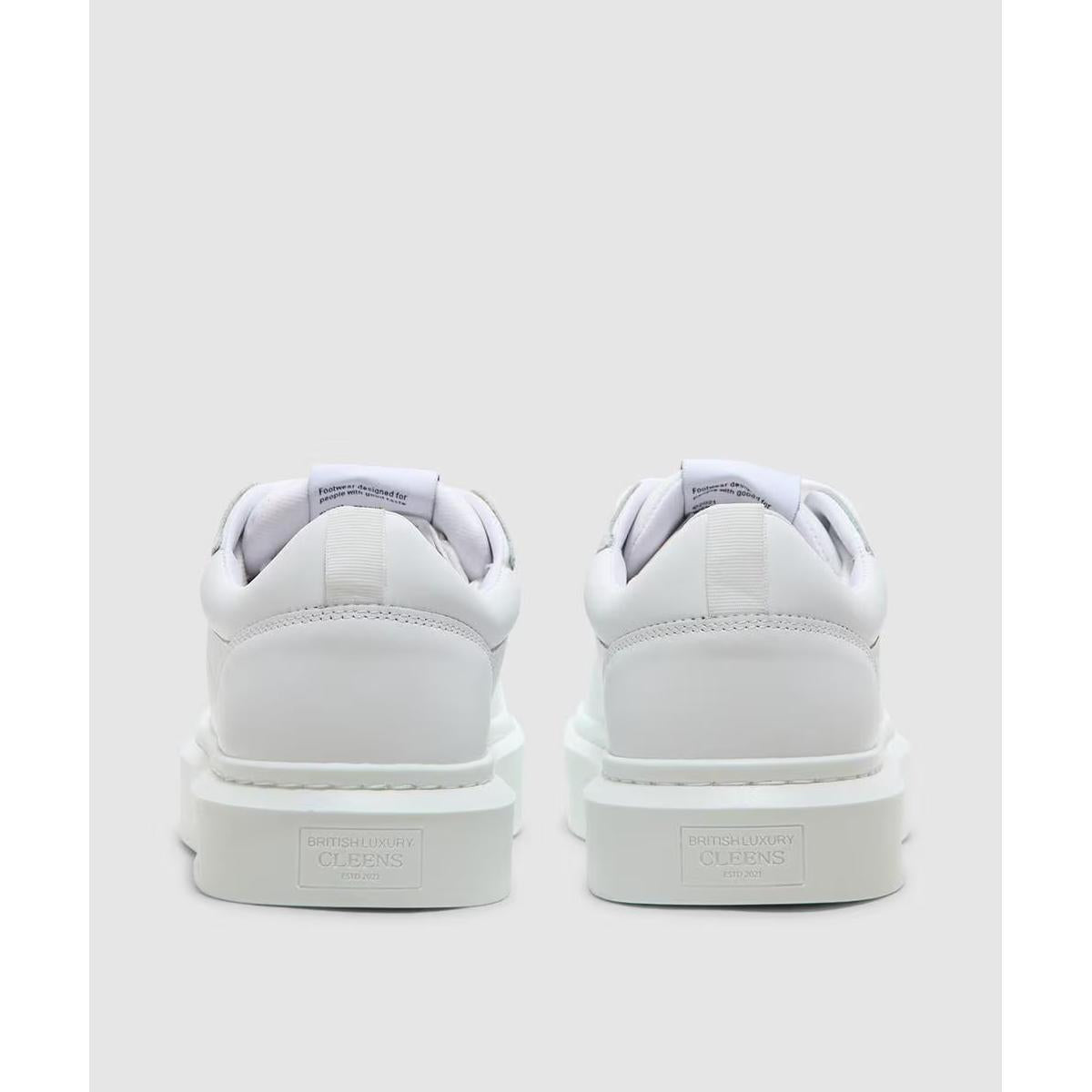 Cleens Ace Woven Leather Sneakers in Ice