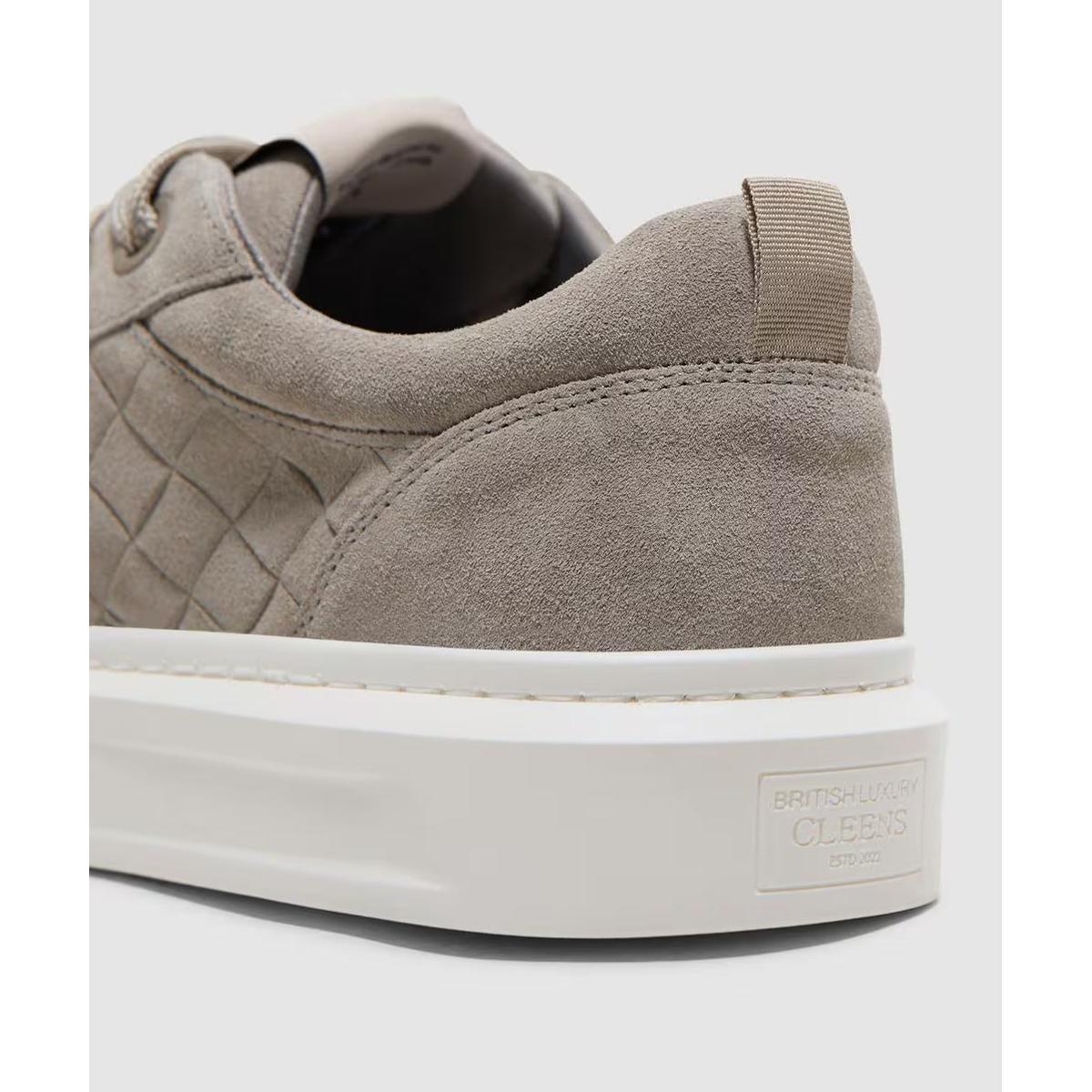 Cleens Ace Woven Suede Sneakers in Dune