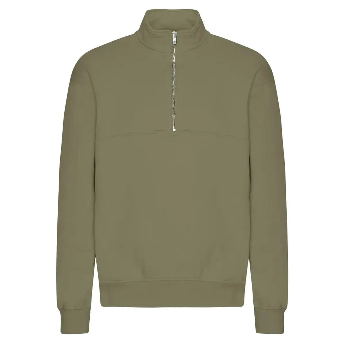 Colorful Standard Organic Quarter Zip in Dusty Olive