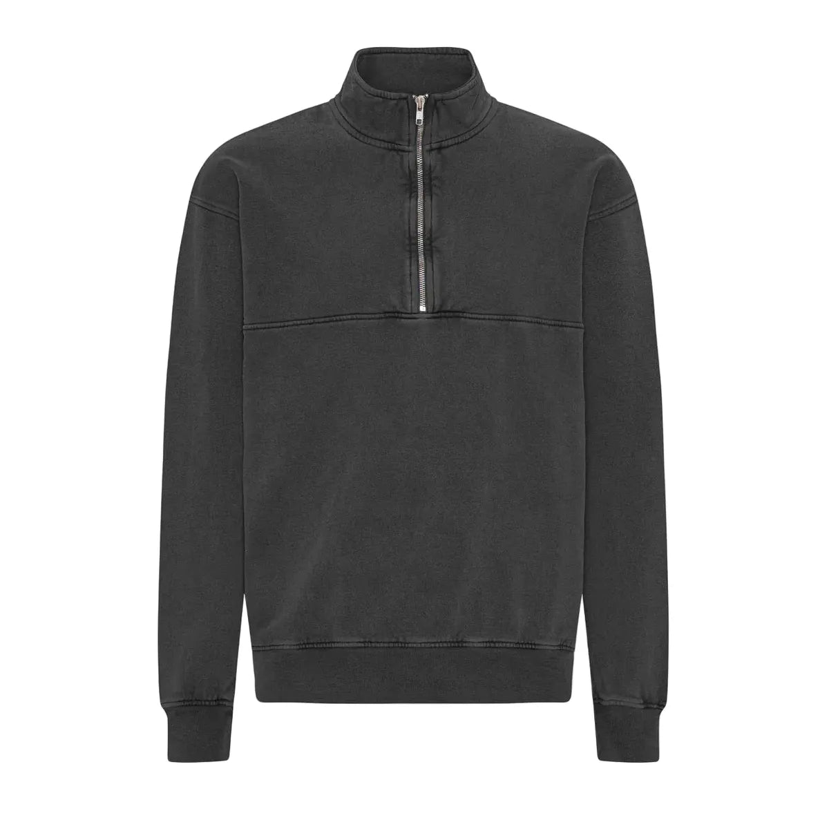 Colorful Standard Organic Quarter Zip - Faded Black