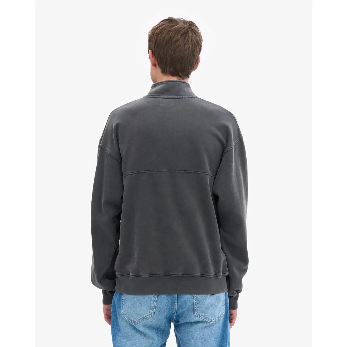Colorful Standard Organic Quarter Zip - Faded Black