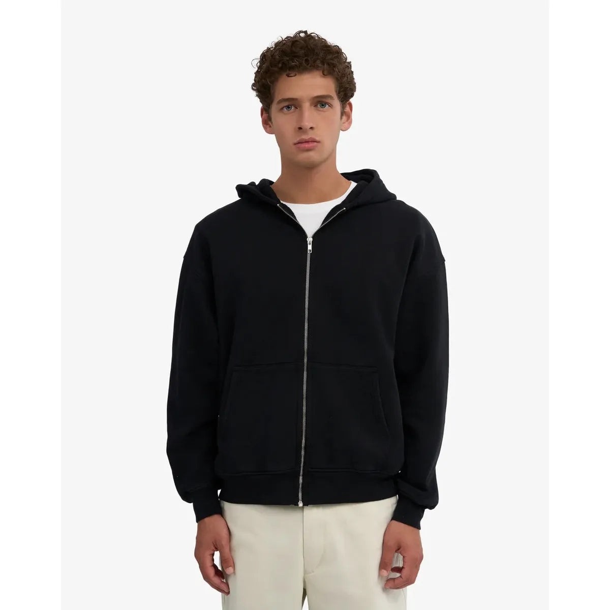 Colorful Standard Organic Oversized Zip Hood - Deep Black