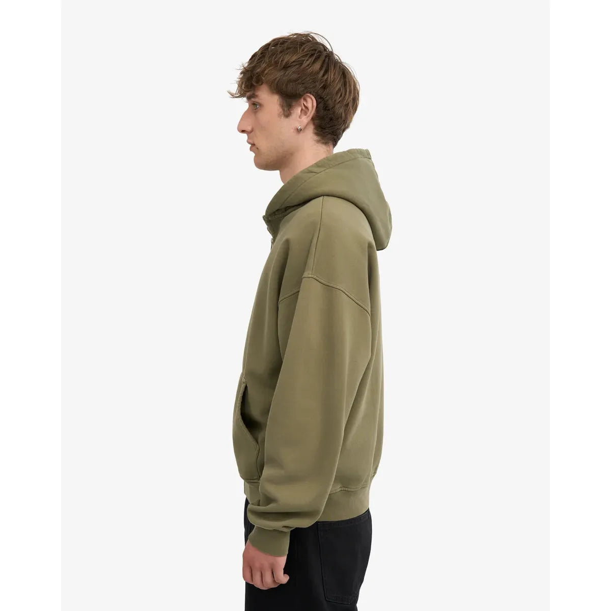 Colorful Standard Organic Oversized Zip Hood - Dusty Olive