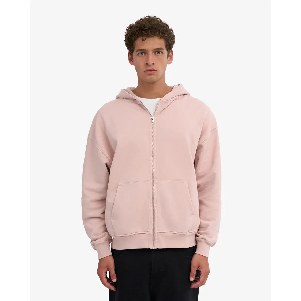 Colorful Standard Organic Oversized Zip Hood - Faded Pink