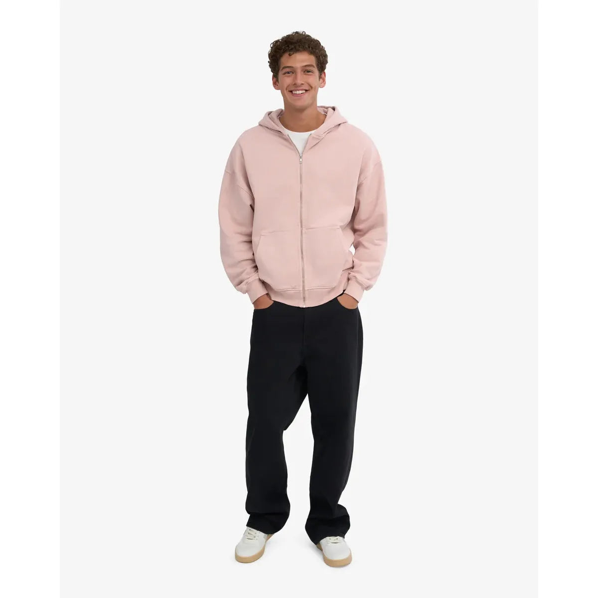 Colorful Standard Organic Oversized Zip Hood - Faded Pink