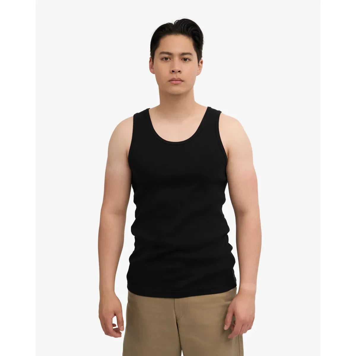 Colorful Standard Organic Rib Tank Top - Deep Black