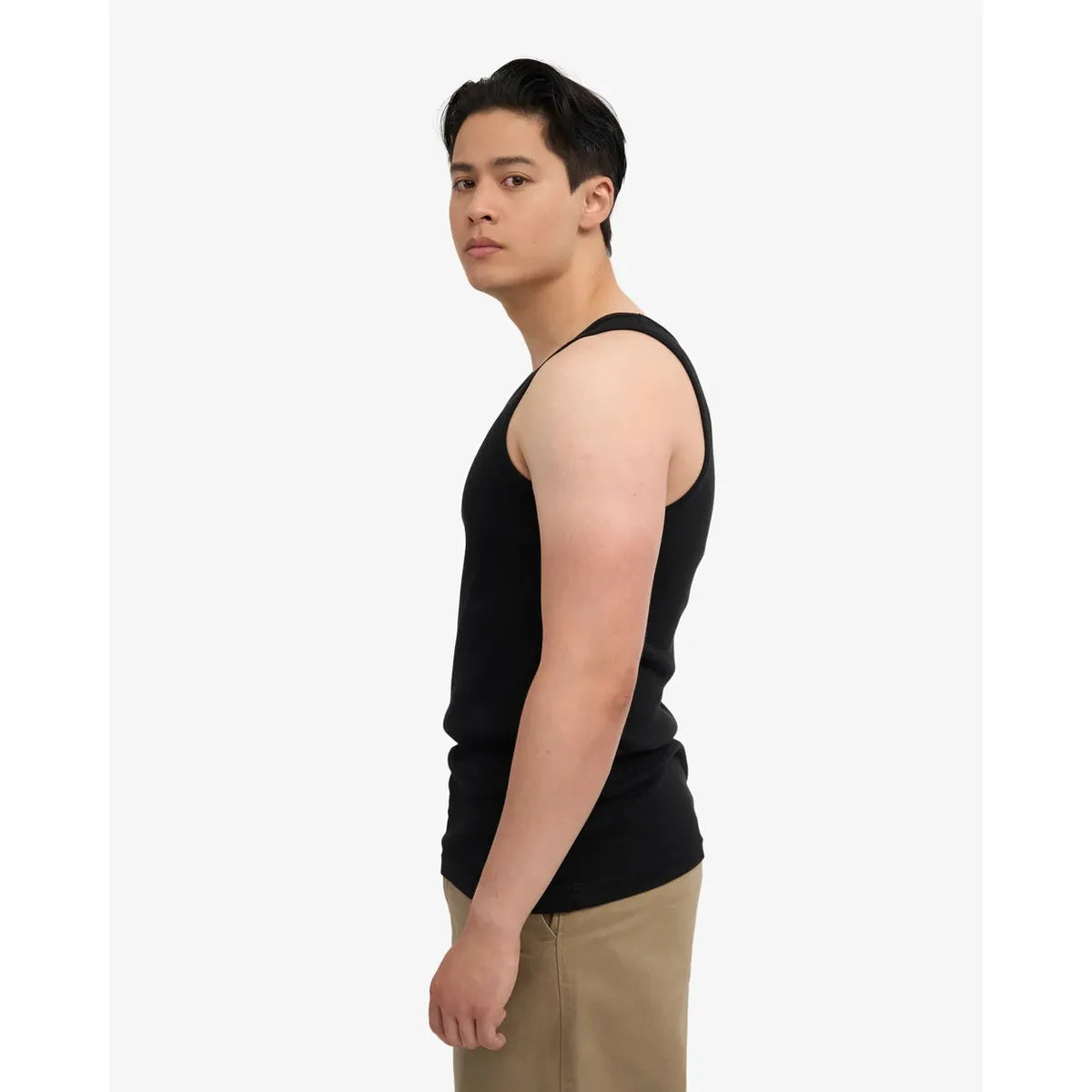 Colorful Standard Organic Rib Tank Top - Deep Black