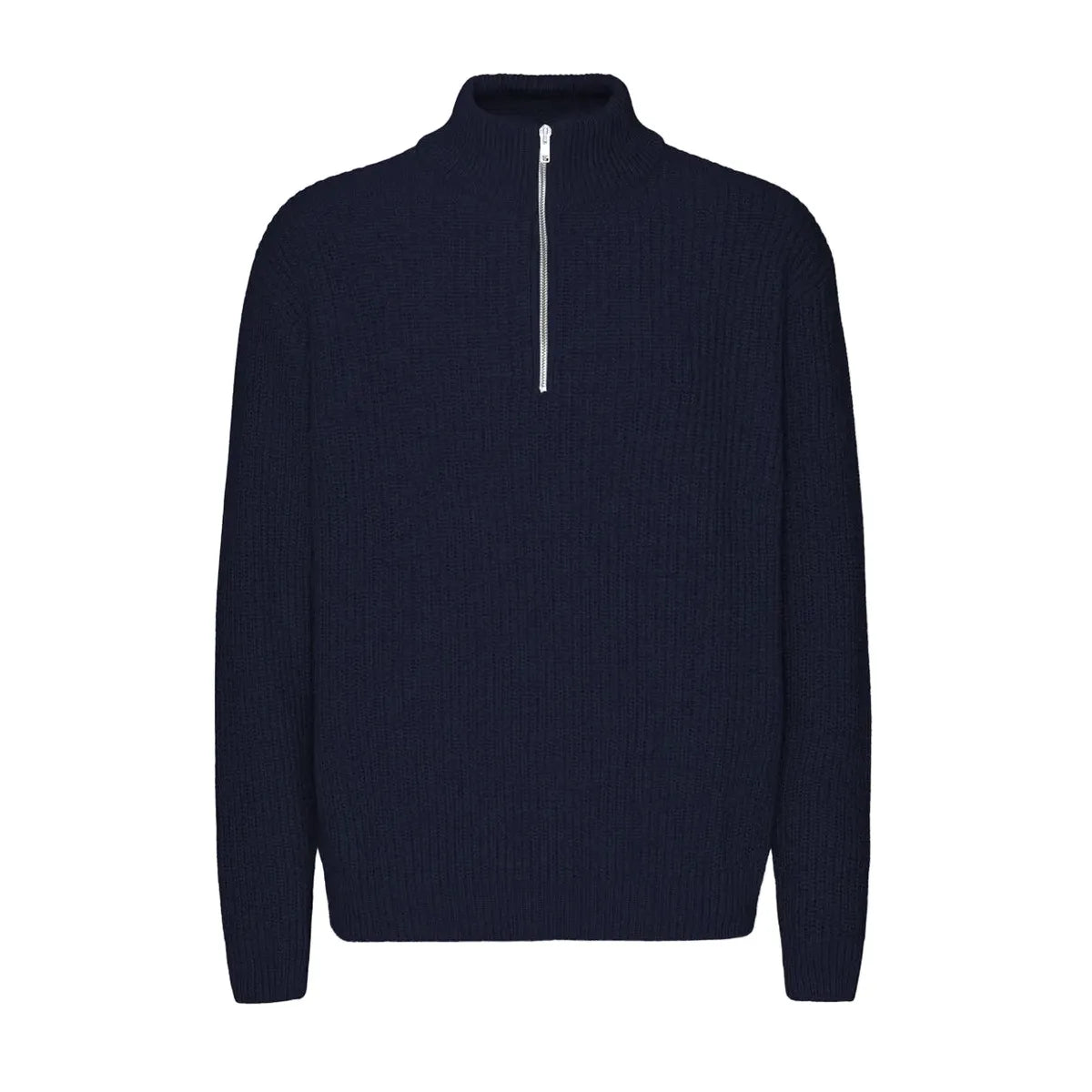 Colorful Standard Merino Quarter Zip - Navy Blue