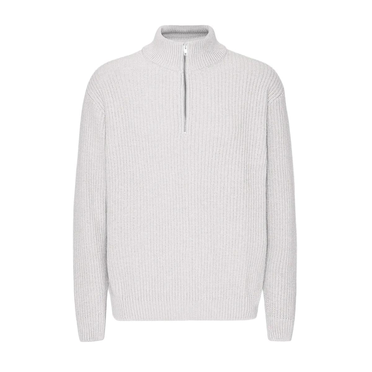 Colorful Standard Merino Quarter Zip - Snow Melange