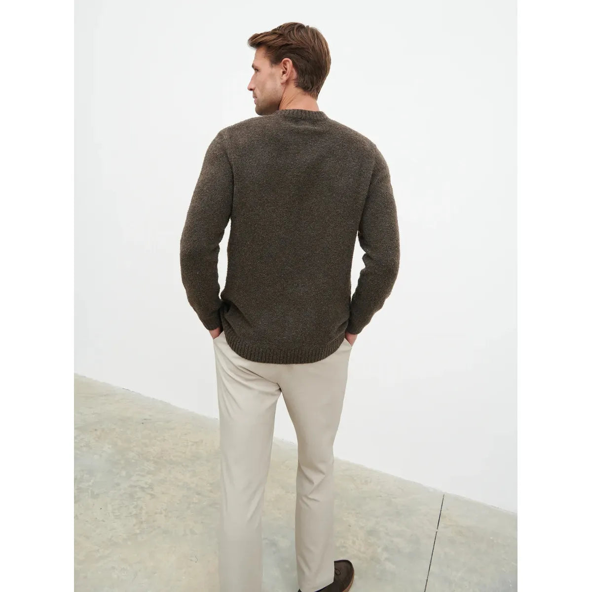NOBL Cameron Crew Neck Jumper Brown