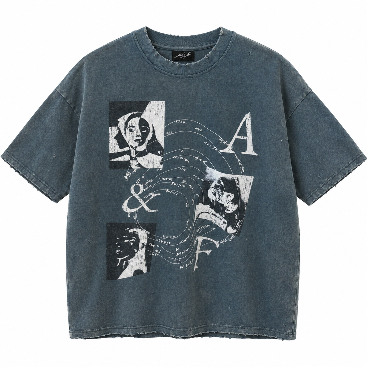 AMÏS ET FLEÚRS “Deep Abyss” Navy T-Shirt