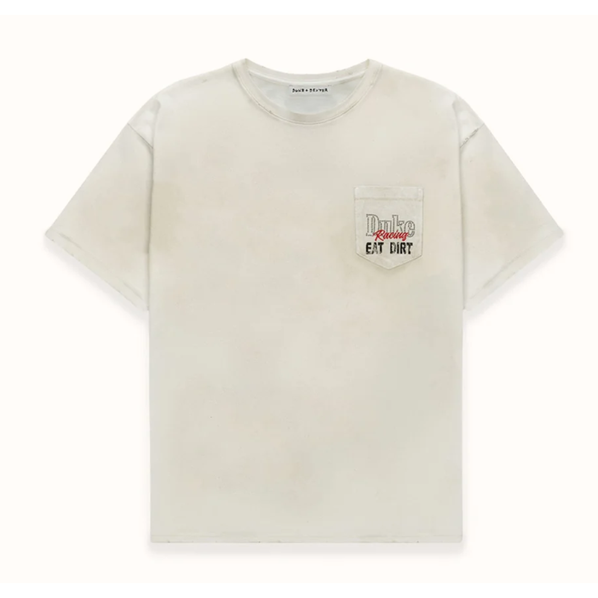 Duke + Dexter DR4 Eat Dirt T-Shirt in Smoke White