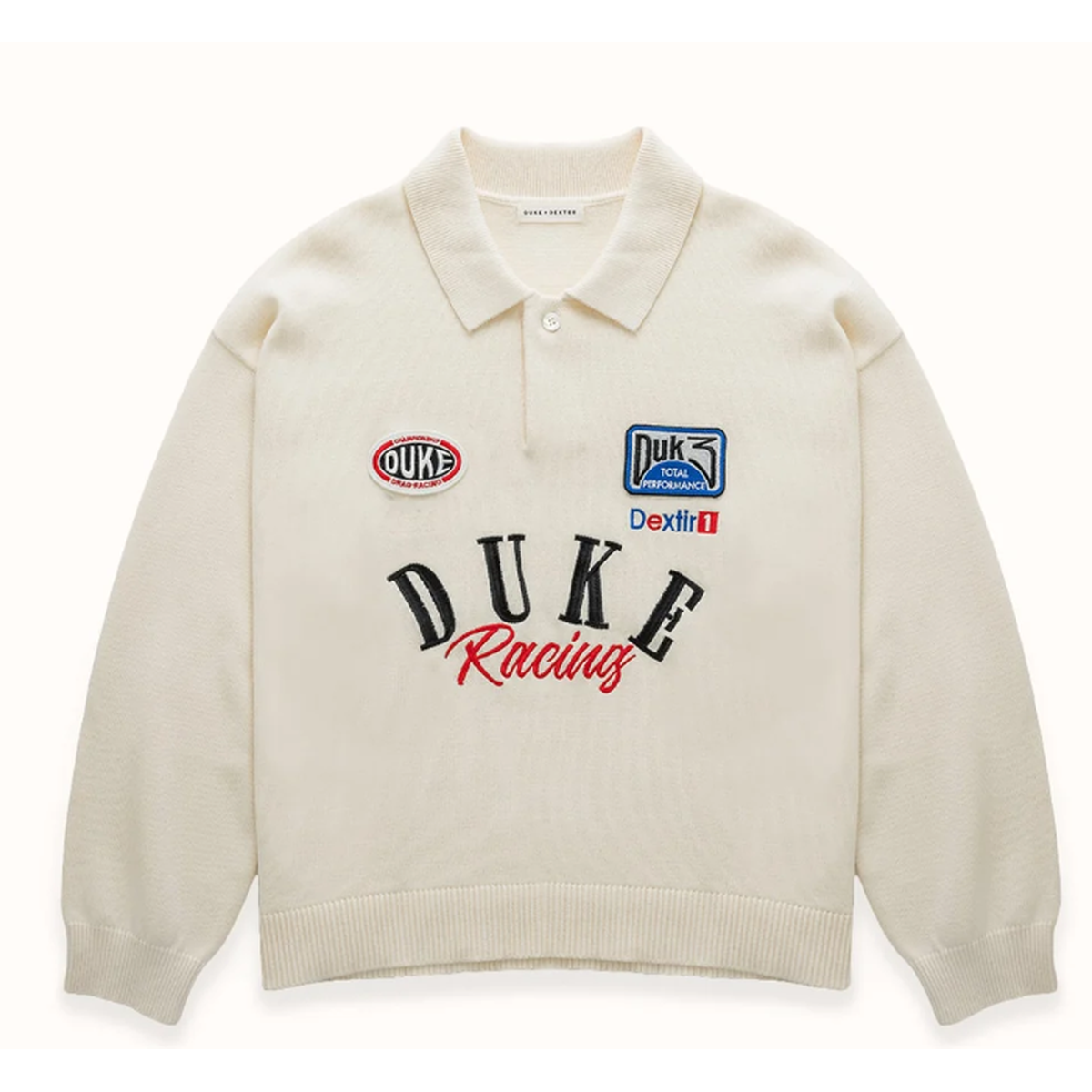 Duke + Dexter DR4 Racing Polo in Cream