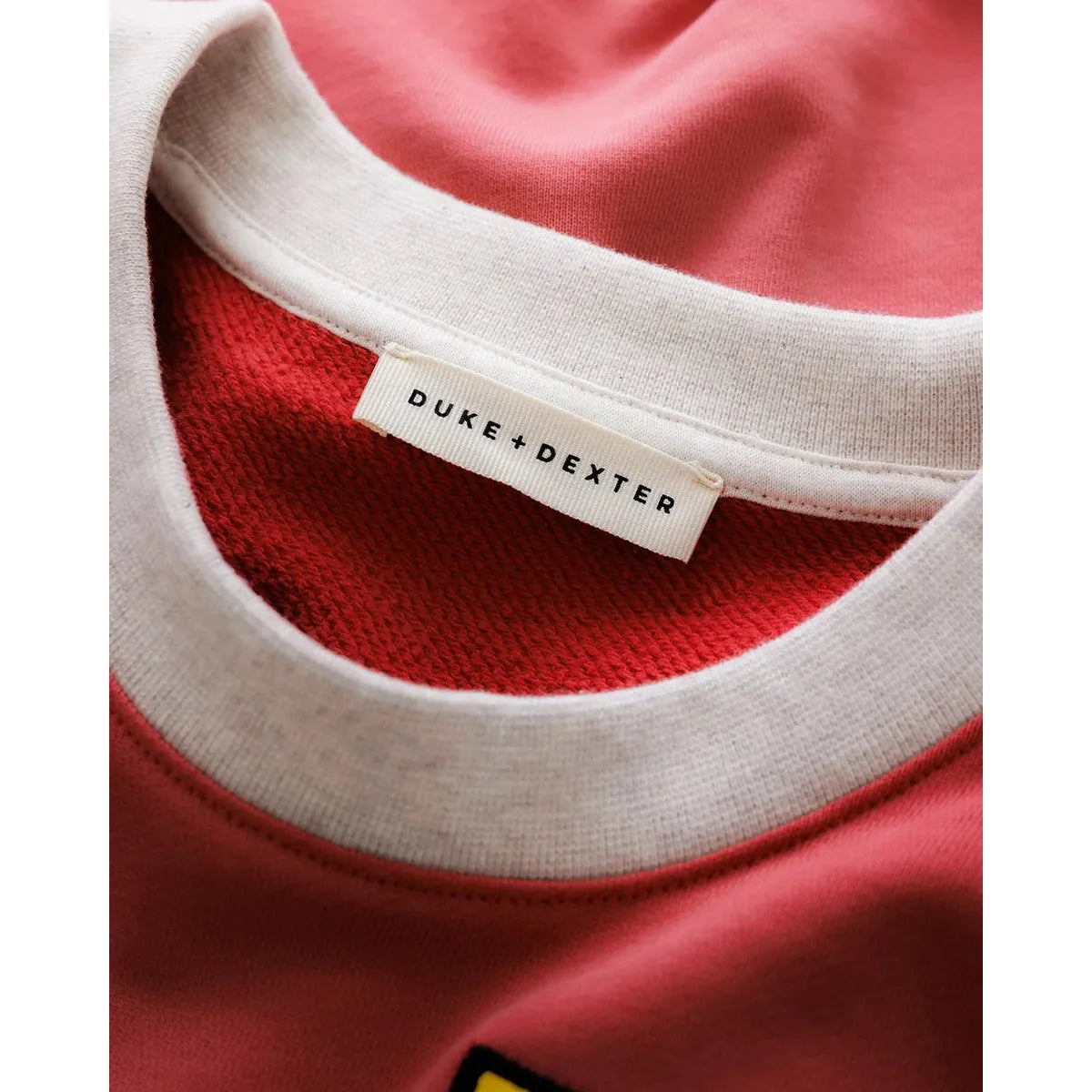 Duke + Dexter DR4 Racing Patch Red + Oat Marl Sweatshirt