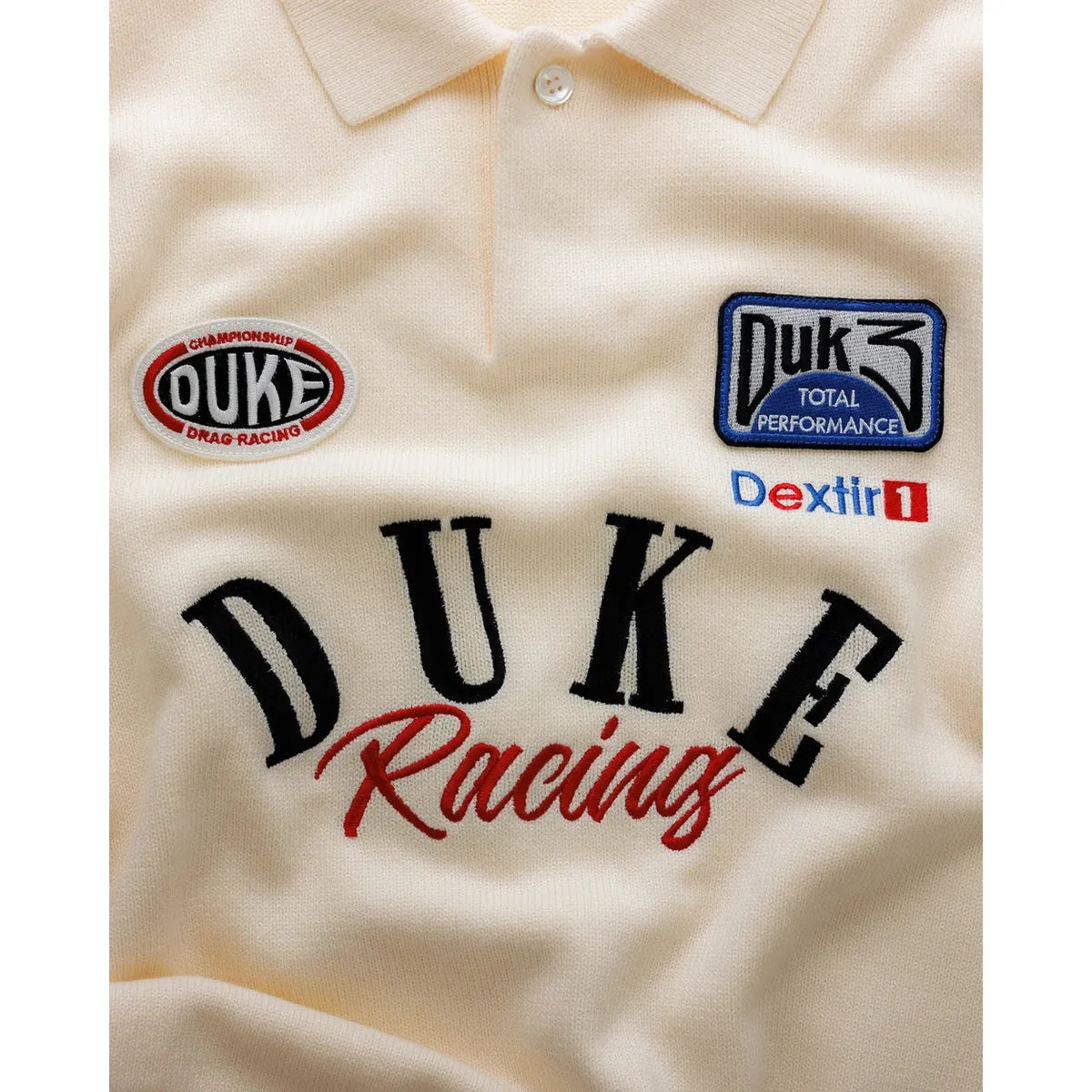 Duke + Dexter DR4 Cream Racing Polo