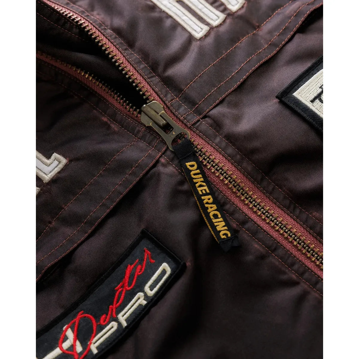 Duke + Dexter DR4 Trackside Vintage Mauve Bomber Jacket