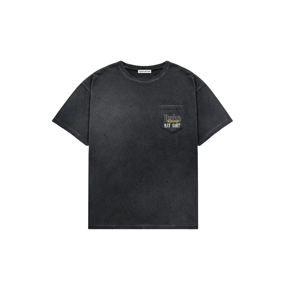 Duke + Dexter DR4 Eat Dirt Washed Black Pocket T-Shirt