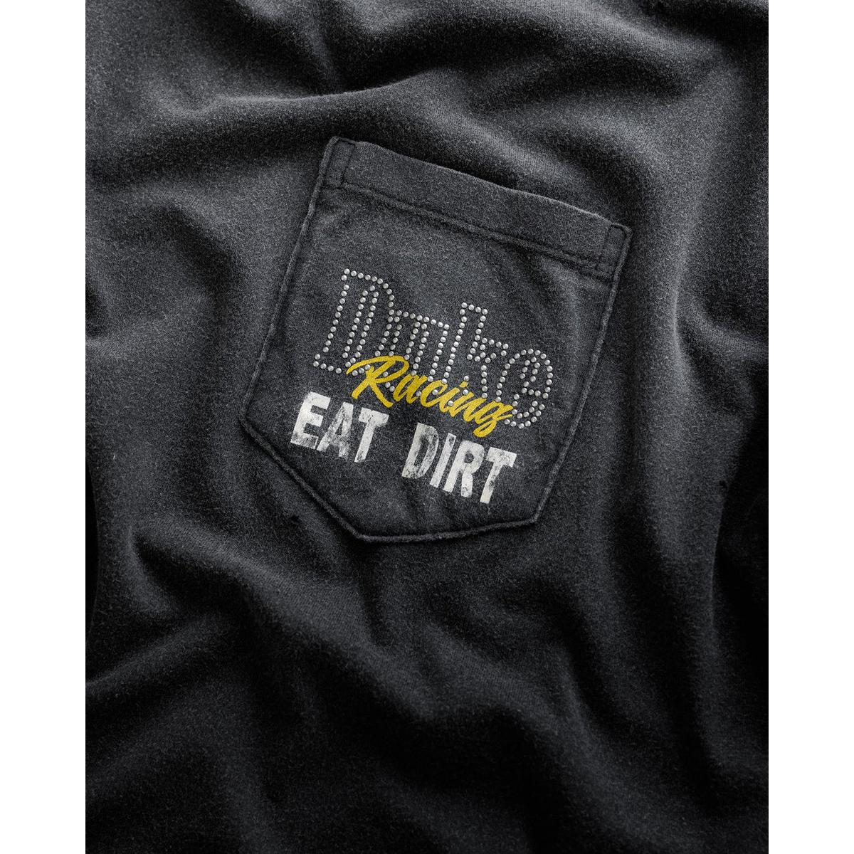Duke + Dexter DR4 Eat Dirt Washed Black Pocket T-Shirt
