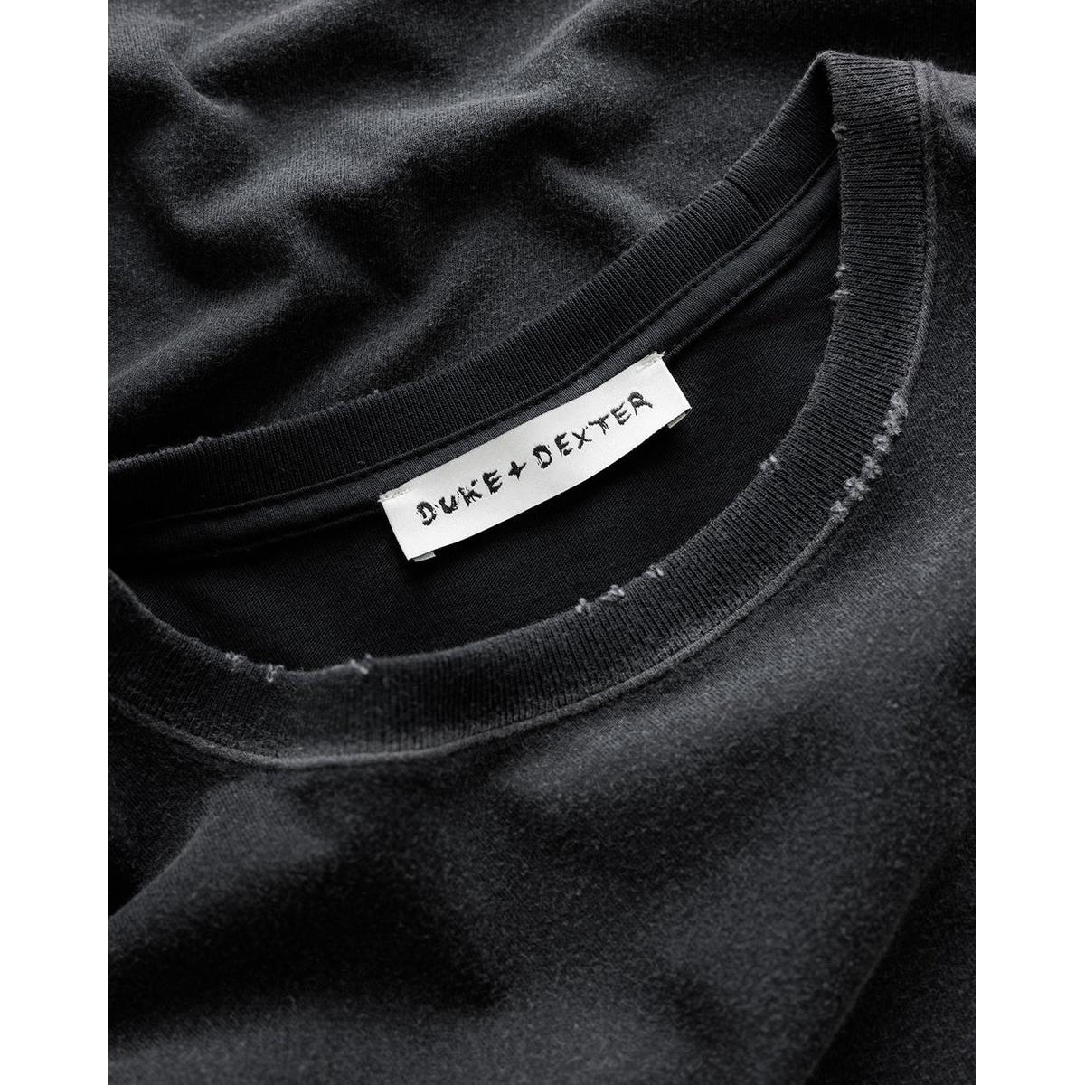 Duke + Dexter DR4 Eat Dirt Washed Black Pocket T-Shirt