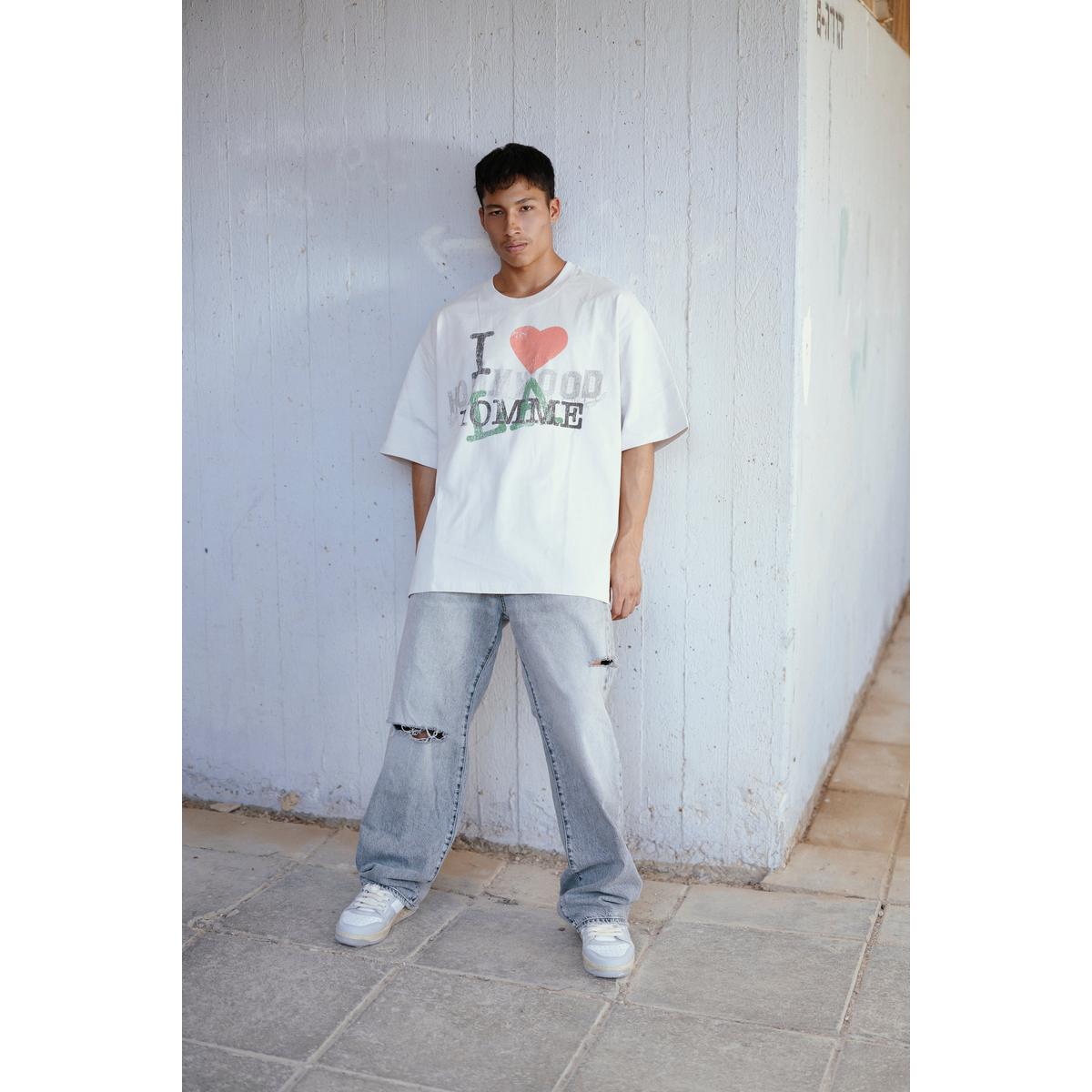 Homme + Femme I Love Homme White T-shirt