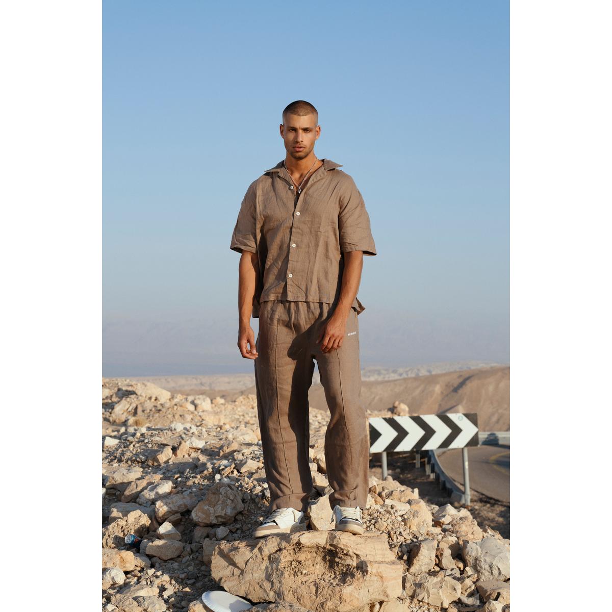 MKI MUSHROOM LINEN VACATION SHIRT