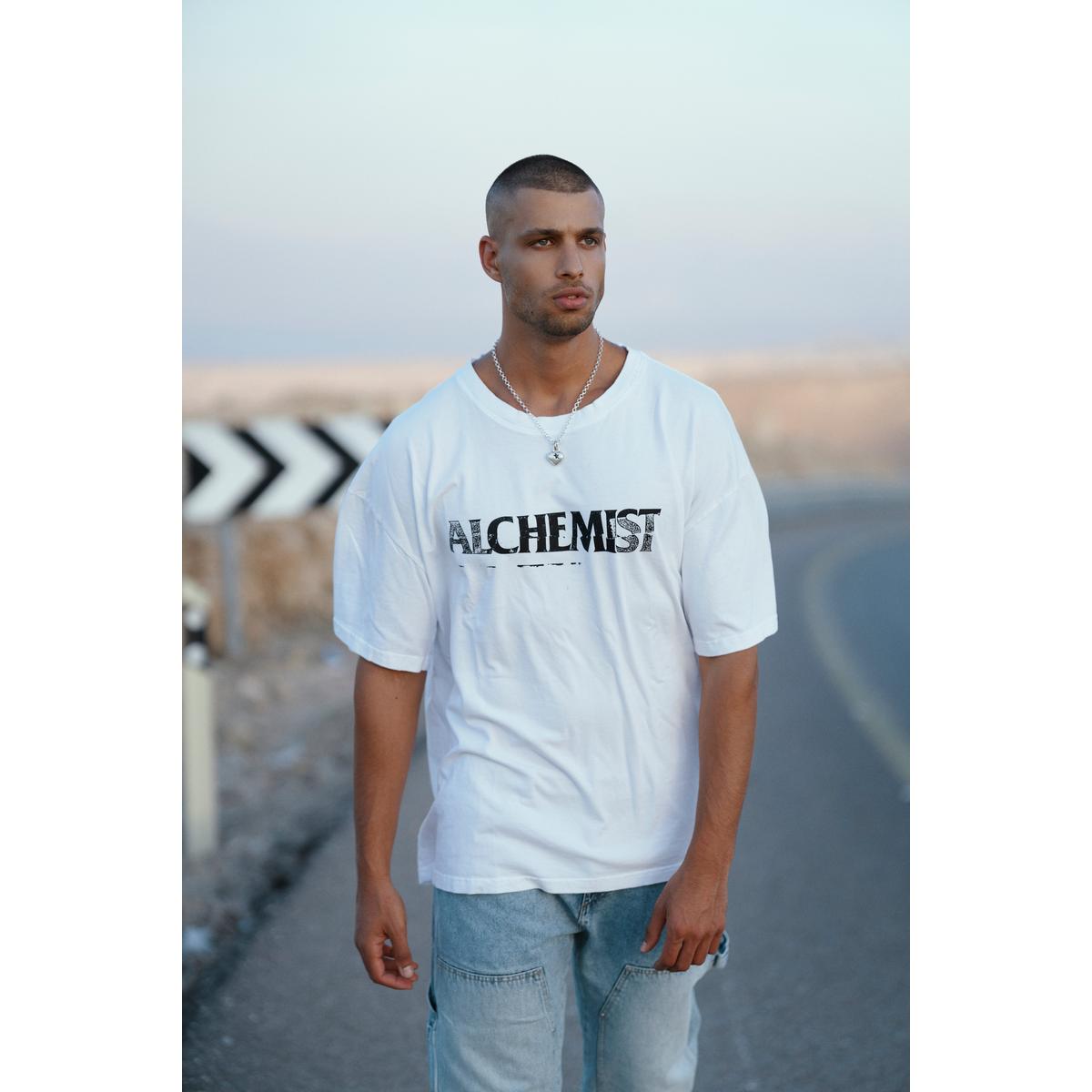 Alchemist Ripped Logo White Opal T-shirt