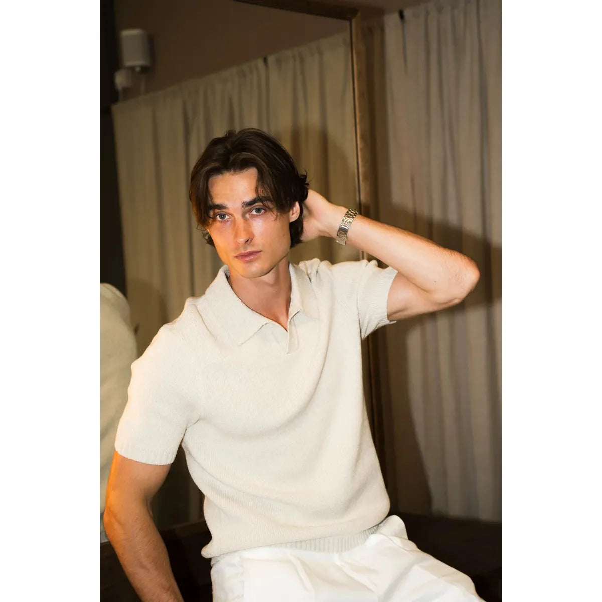 NOBL Mason Fine Tape Knit Polo